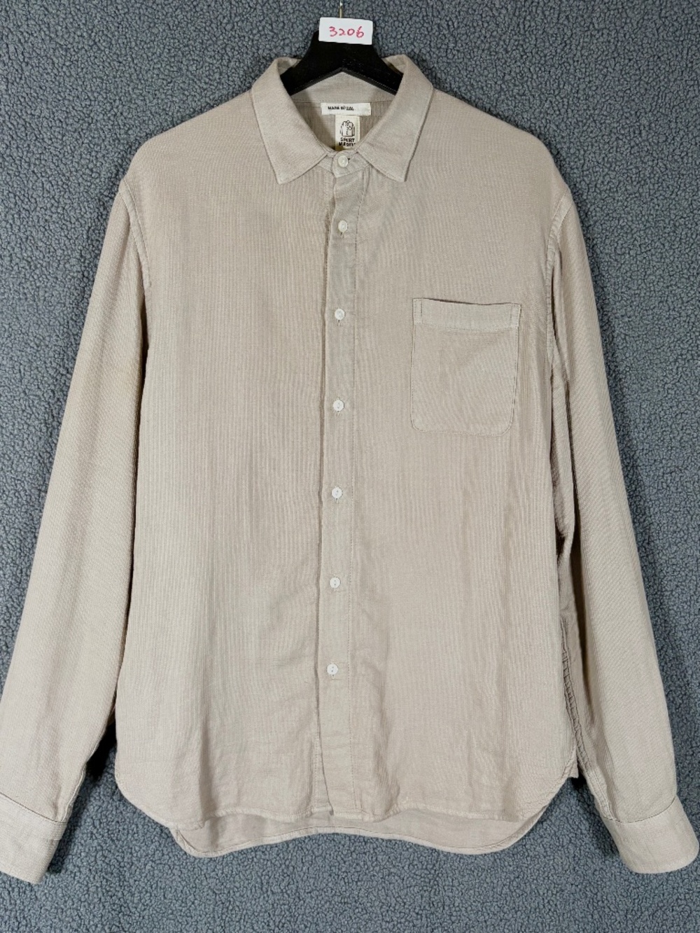Kato The Ripper Waffle Long Sleeve Shirt - Men's Size M - Sand Gray